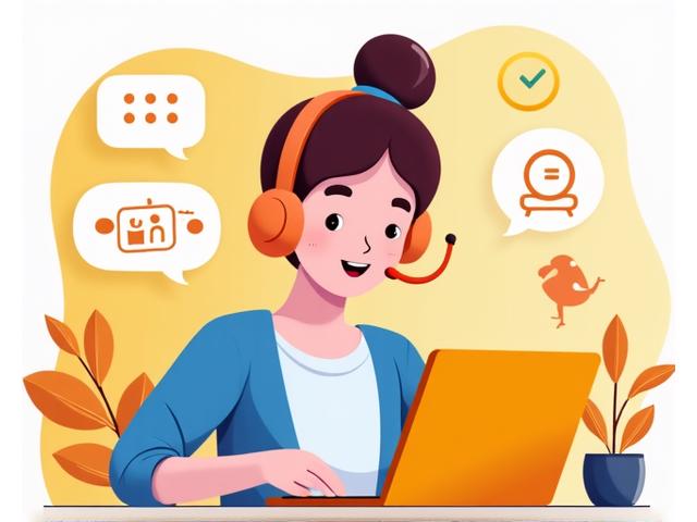 Illustration of a friendly customer support representative helping parents.
